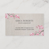 ヴィンテージのピンクの花の美容院の毛のアポイントメント 予約カード (裏面)