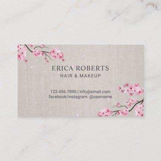 ヴィンテージのピンクの花の美容院の毛のアポイントメント 予約カード (裏面)