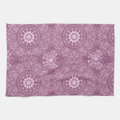 ヴィンテージのピンクパターン キッチンタオル (横)