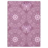 ヴィンテージのピンクパターン クリップボード (裏面)