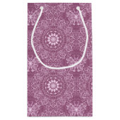 ヴィンテージのピンクパターン スモールペーパーバッグ (裏面)