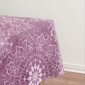 ヴィンテージのピンクパターン テーブルクロス (インサイチュ)