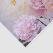 ヴィンテージのピンク、黄色と白の牡丹バタフライ 薄葉紙 (詳細)