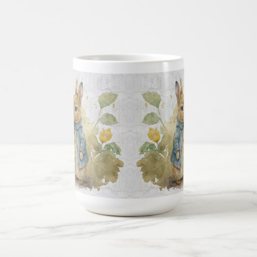 ヴィンテージのピーターのウサギ花コーヒーマグ コーヒーマグカップ (中央)