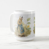 ヴィンテージのピーターのウサギ花コーヒーマグ コーヒーマグカップ (正面左)
