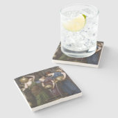 ヴィンテージのファインアートのDanaidesのウォーターハウス ストーンコースター (横)