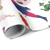 ヴィンテージのファッションのイラストレーションの女性 ラッピングペーパー (ロールコーナー)