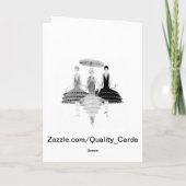 ヴィンテージのファッションのボルゾイの芸術 カード (裏面)