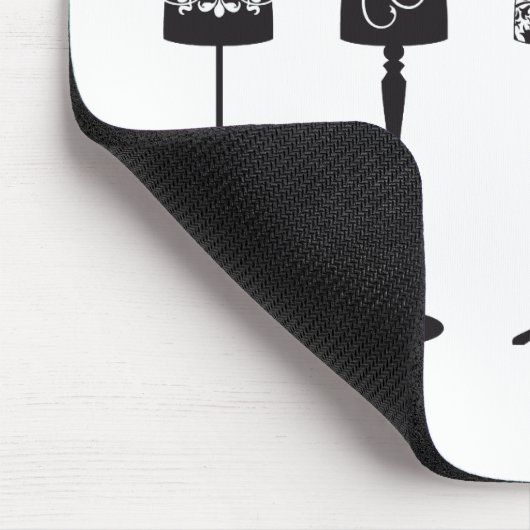 ヴィンテージのファッションのマネキンのシルエット マウスパッド (コーナー)