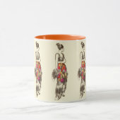 ヴィンテージのファッションの女性と春ドレス マグカップ (中央)