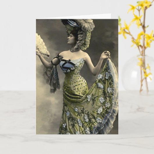 ヴィンテージのファッションの巨大な帽子および小さいウエスト カード (黄色い花)