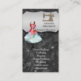 ヴィンテージのファッションの技術のガーリーな花の裁縫 名刺