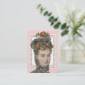 ヴィンテージのファッションの美しくビクトリアンな女性 名刺 (スタンド正面)