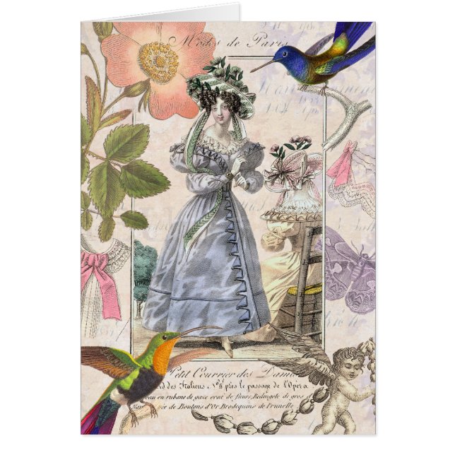 ヴィンテージのファッションの花型女性歌手-エレガントなコラージュのため (正面)