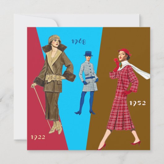 ヴィンテージのファッション・ショーの招待状 招待状 (正面)