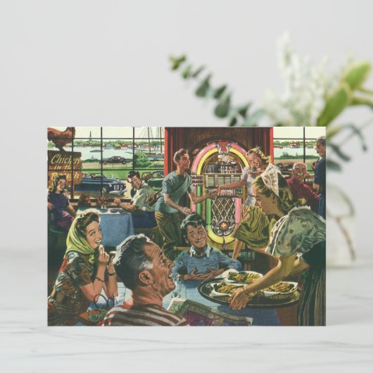 ヴィンテージのファミリーディナーとジュークボックス (スタンド正面)