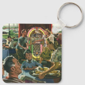 ヴィンテージのファミリーディナーとジュークボックス キーホルダー (裏面)