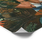 ヴィンテージのファミリーディナーとジュークボックス ポスター (角)