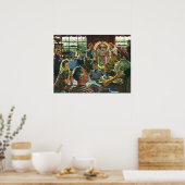 ヴィンテージのファミリーディナーとジュークボックス ポスター (キッチン)