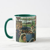 ヴィンテージのファミリーディナーとジュークボックス マグカップ (左)