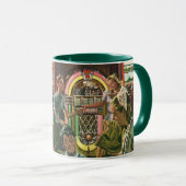 ヴィンテージのファミリーディナーとジュークボックス マグカップ (正面右)