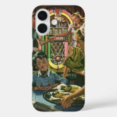 ヴィンテージのファミリーディナーとジュークボックス Case-Mate iPhoneケース (裏面)