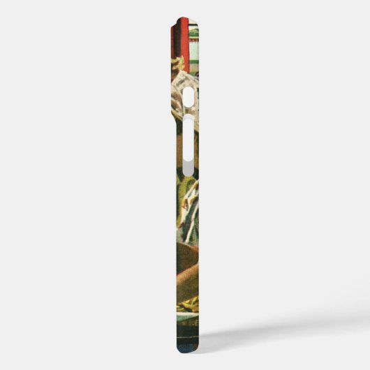 ヴィンテージのファミリーディナーとジュークボックス Case-Mate iPhoneケース (裏面 / 左)