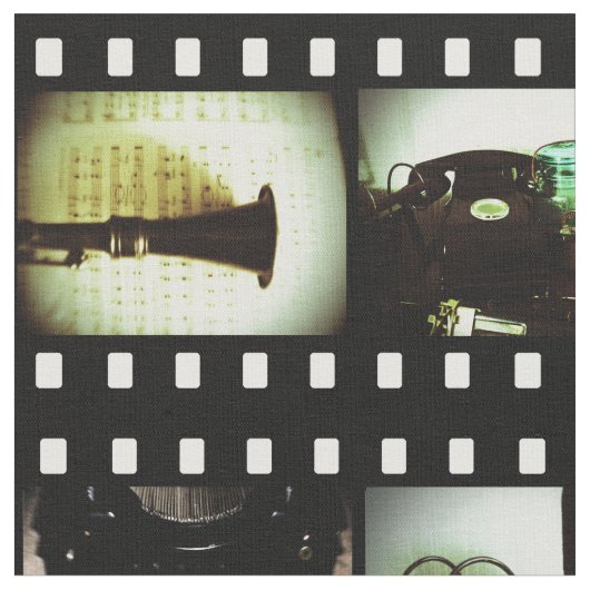 ヴィンテージのフィルム ファブリック (クローズアップ)