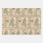 ヴィンテージのフェアシカゴ土産地図, 1893 ラッピングペーパーシート (正面3)