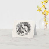 ヴィンテージのフェレットの19世紀のフェレットのイタチのミンク カード (黄色い花)