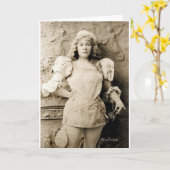 ヴィンテージのフェンシングマスターのメッセージカード カード (黄色い花)