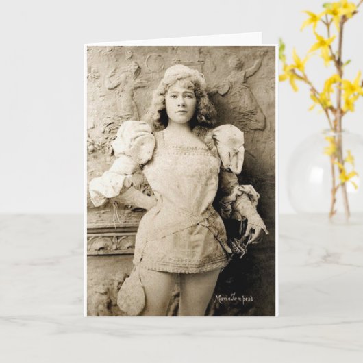 ヴィンテージのフェンシングマスターのメッセージカード カード (黄色い花)