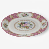 ヴィンテージのフォーマルな中国パターン紙のディナー用大皿 ペーパープレート (アングル)