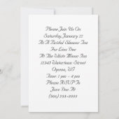 ヴィンテージのフォーマルな茶招待状のブライダルシャワーM&D 招待状 (裏面)