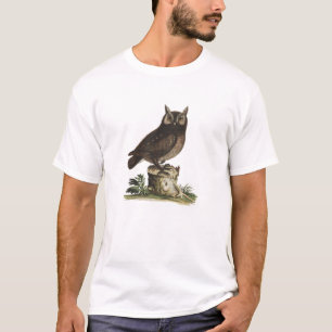 ヴィンテージのフクロウのスケッチ Tシャツ