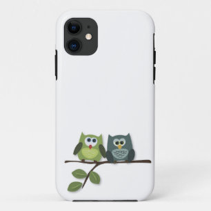 ヴィンテージのフクロウのテーマの電話箱 iPhone 11 ケース