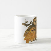 ヴィンテージのフクロウのプリントのマグ コーヒーマグカップ (中央)