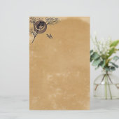 ヴィンテージのフクロウの文房具 便箋 (スタンド正面)