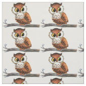 ヴィンテージのフクロウ ファブリック (見本)
