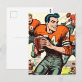 ヴィンテージのフットバル漫画 ポストカード (正面/裏面)