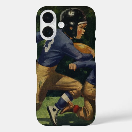 ヴィンテージのフットボール、子供、少年スポーツ選手 Case-Mate iPhoneケース (裏面)