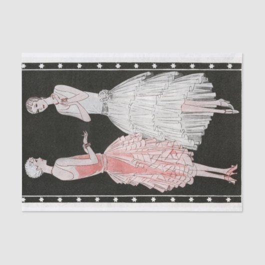 ヴィンテージのフラッパーのファッション 薄葉紙 (正面)