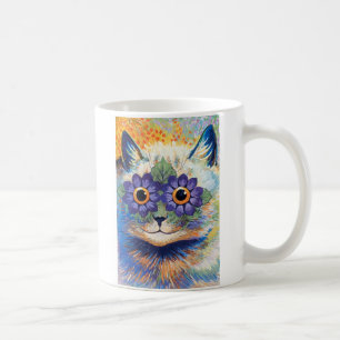 ヴィンテージのフラワーパワー猫のマグ コーヒーマグカップ