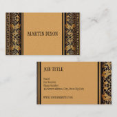 ヴィンテージのフランスので黒い金ゴールドのモダンな呼出しビジネス 名刺 (正面/裏面)