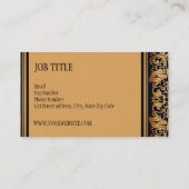 ヴィンテージのフランスので黒い金ゴールドのモダンな呼出しビジネス 名刺 (裏面)