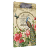 ヴィンテージのフランスのなぼろぼろのシックな孔雀 クリップボード (右)