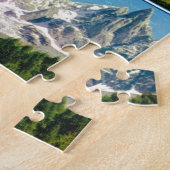 ヴィンテージのフランスのなアルプス、シャモニーMt Blanc ジグソーパズル (側面)