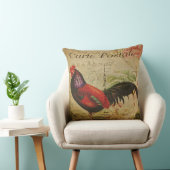 ヴィンテージのフランスのなオンドリの大きい枕か献立表Postale クッション (椅子)