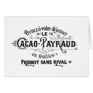 ヴィンテージのフランスのなカカオ- Payraudの広告