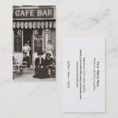 ヴィンテージのフランスのなカフェのバー場面 名刺 (正面/裏面)